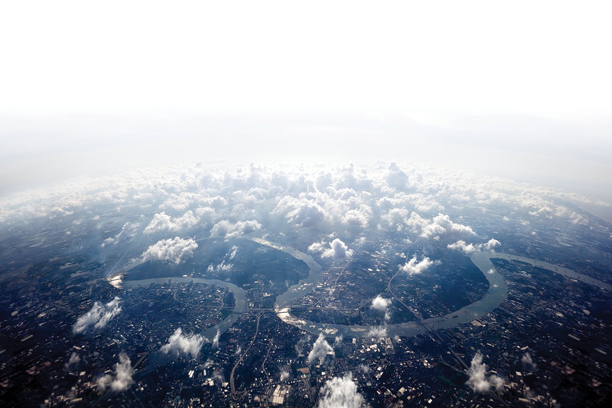 view-from-aircraft-of-metro-area