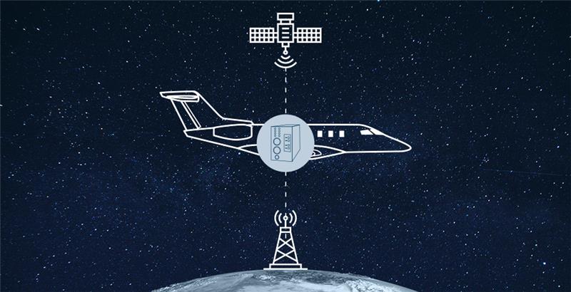 Lineart - Ground antenna, plane and satellite on earth and space background Lineart - Ground antenna, plane and satellite on earth and space background